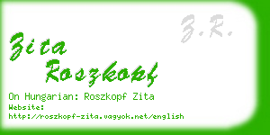 zita roszkopf business card